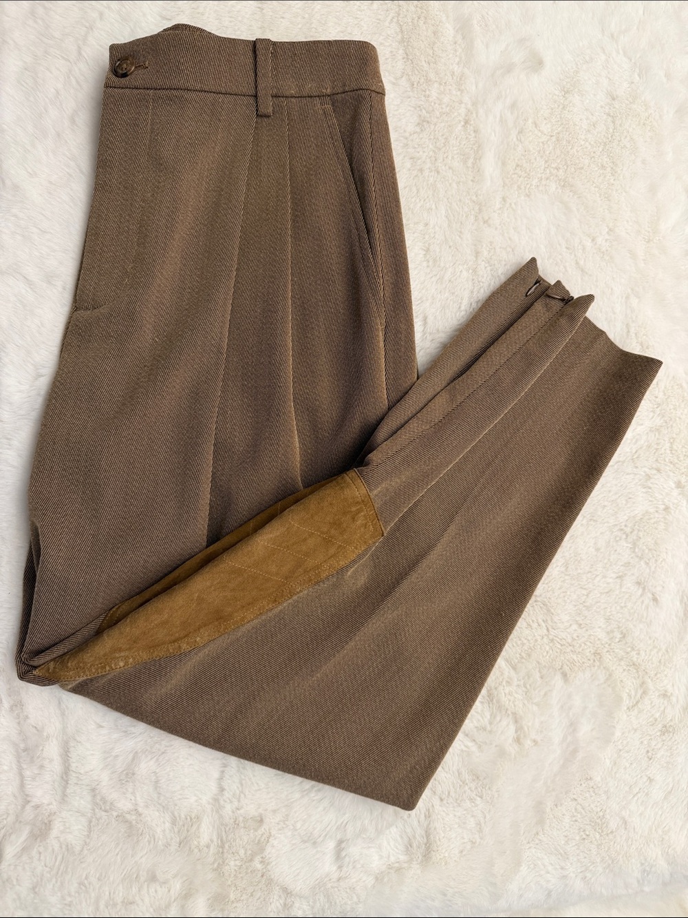 Lauren Ralph Lauren Brown Riding Breeches with Suede Knee Patches